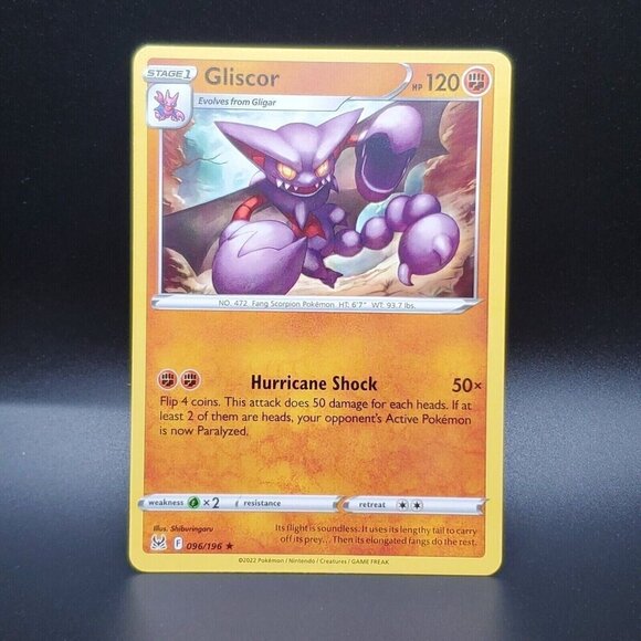 Gliscor 096/196 - Lost Origin - Regular - Rare - Pokemon Card - Fighting - LP - Picture 3 of 4